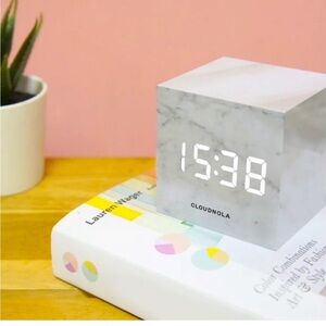CLOUDNOLA Block Clock Marble